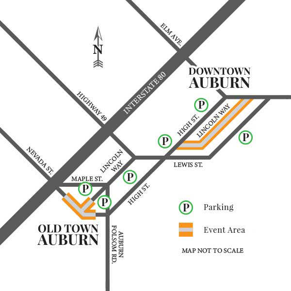 Auburn Trick or Treating Parking Map
